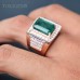 NHẪN VÀNG ĐÁ CHỦ EMERALD (Ngọc Lục Bảo)