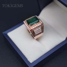 NHẪN VÀNG ĐÁ CHỦ EMERALD (Ngọc Lục Bảo)