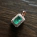 MẶT DÂY VÀNG HỒNG ĐÁ CHỦ NGỌC LỤC BẢO (EMERALD) 